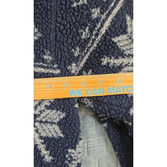 Vintage Disney Plush Thick Fleece Sweatshirt 1/4 Zip Mickey Snowflake Men's XL - Picture 5 of 6